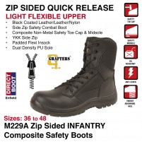  M229A Zip Sided INFANTRY Composite Safety Boots