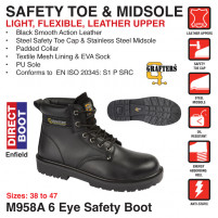 M958A Grafters 6 Eye Safety Boot