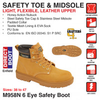 M958N Grafters 6 Eye Safety Boot