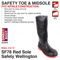 Red Sole Safety Wellington - SF78