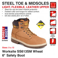 Worksite Wheat 6" Safety Boot - SS613SM